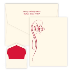 Fiona Monogram Oversized Note - Raised Ink