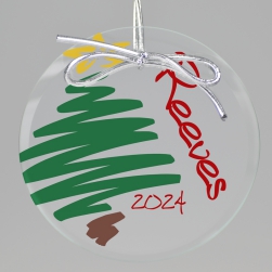 Festive Christmas Keepsake Printed Ornament 