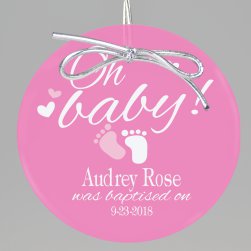 Oh Baby Girl Keepsake Printed Ornament 