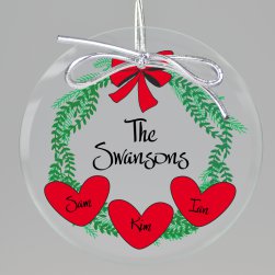  Holiday Wreath Keepsake Printed Ornament 