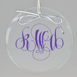 Firenze Monogram Printed Ornament - Circle