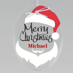 North Pole Santa Keepsake Ornament - Oval