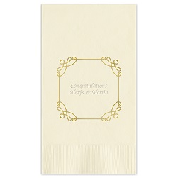 Lavish Foil-Frame Guest Towel - Embossed