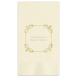 Lavish Foil-Frame Guest Towel - Embossed