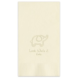 Animal Guest Towel - Embossed