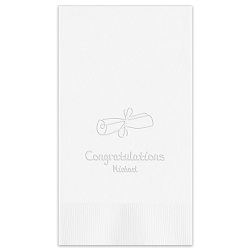 Graduation Guest Towel - Embossed