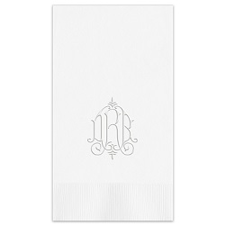 Whitlock Monogram Guest Towel - Embossed
