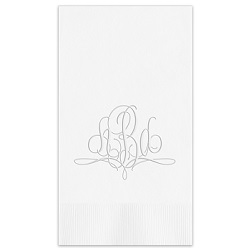 Paris Monogram Guest Towel - Embossed