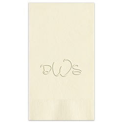 Anthony Monogram Guest Towel - Embossed