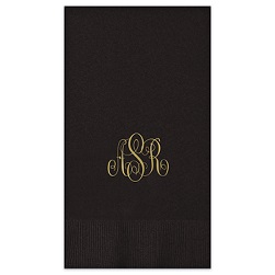 Delavan Monogram Guest Towel - Foil-Pressed