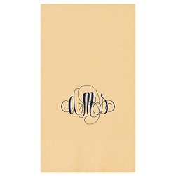 Firenze Monogram Guest Towel - Foil-Pressed