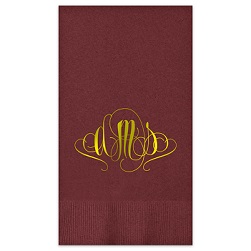 Madrid Monogram Guest Towel - Foil-Pressed