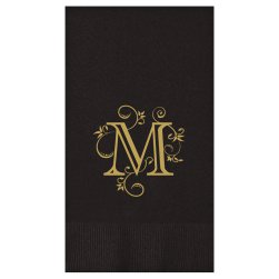 Flourishing Meadow Initial Guest Towel - Foil-Pressed