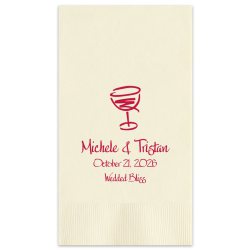 Cocktail Guest Towel - Printed