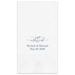 Just Married Guest Towel - Printed