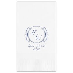 Paris Bloom Wedding Guest Towel - Printed