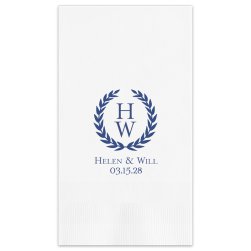 Wreath Wedding Guest Towel - Printed
