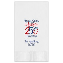 USA 250 Years Guest Towel - Printed