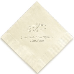 Graduation Napkin - Embossed