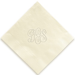 Classic Monogram Napkin - Embossed