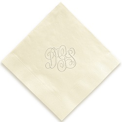 Classic Monogram Napkin - Embossed