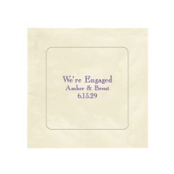 Lavish Embossed-Frame Napkin - Foil-Pressed