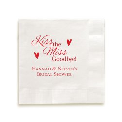 Kiss the Miss Napkin - Foil-Pressed