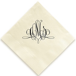 Paris Monogram Napkin - Foil-Pressed