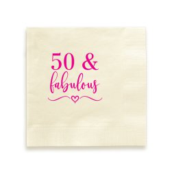 Fabulous Birthday Napkin - Printed