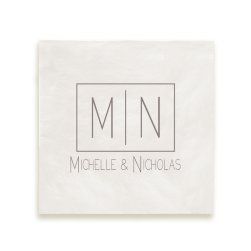 Modern Wedding Napkin - Printed