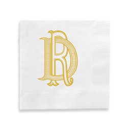 Unity Two Letter Monogram Napkin - Printed