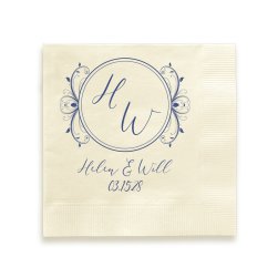 Paris Bloom Wedding Napkin - Printed