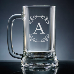 Stately Initial Beer Mug