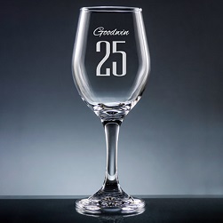 Numero Wine Glass with Stem