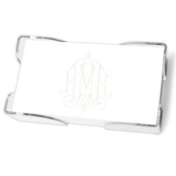 Henley Watercolor Monogram List - White with holder
