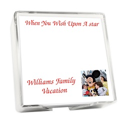Family Photo Memo Square - White with holder