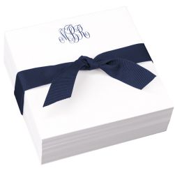 Delavan Monogram Memo Square - White REFILL