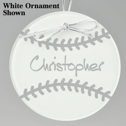 Baseball Keepsake Ornament - Circle
