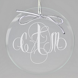 Firenze Monogram Keepsake Ornament - Circle