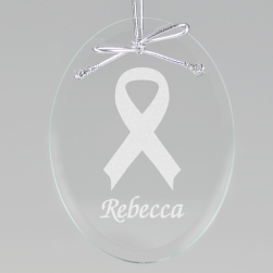 Ribbon Keepsake Ornament - Oval