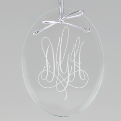 Roberta Monogram Keepsake Ornament - Oval