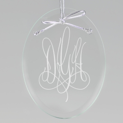 Roberta Monogram Keepsake Ornament - Oval