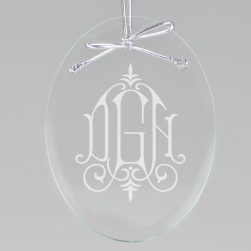 Whitlock Monogram Keepsake Ornament - Oval