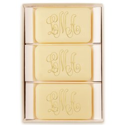 Classic Monogram Personalized Triple Milled French Soap Set of 3 - Engraved