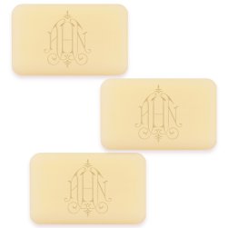 Whitlock Monogram Personalized Triple Milled French Soap Set of 3 - Engraved