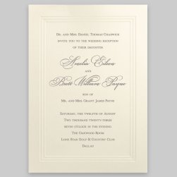 Yorkshire Wedding Invitation Card - Raised Ink