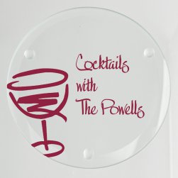 Wine Glass Coaster - Printed Raised Ink