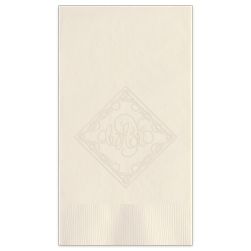 Oxford Monogram Embossed Guest Towel