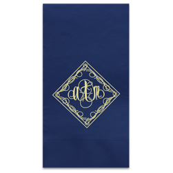 Oxford Monogram Foil-Pressed Guest Towel