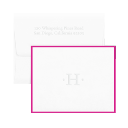 One-Initial Bordered Note - Single Thick